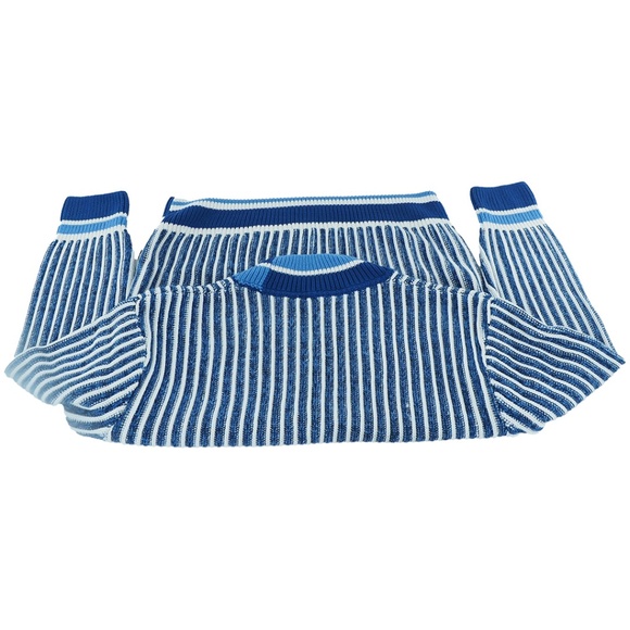 Ted Baker London Redclif Relaxed Fit Stripe V-Neck Cricket Sweater - Picture 7 of 9